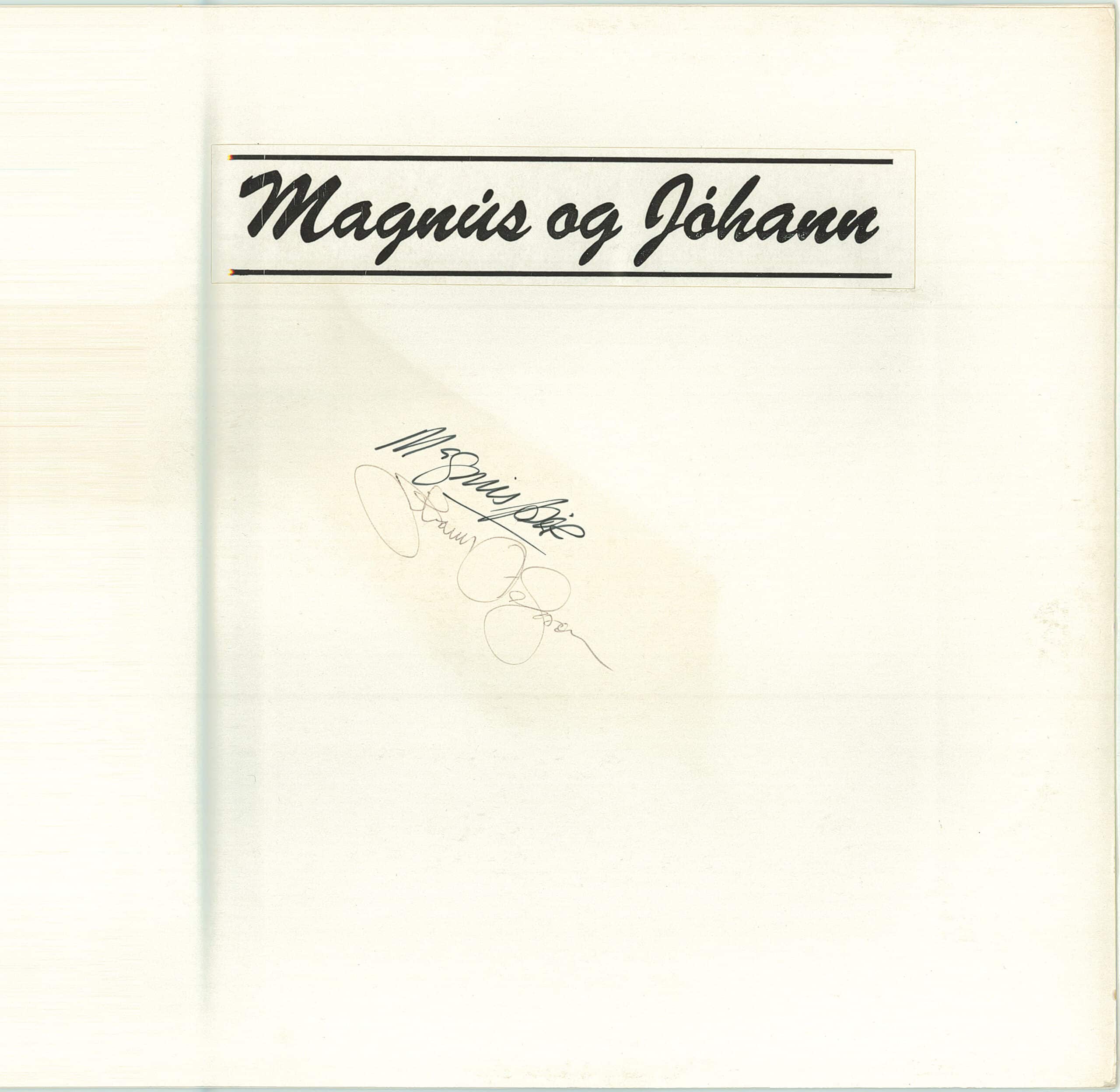 Magnús og Jóhann